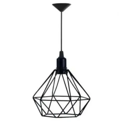 Pendente Aramado Diamante Preto Fosco