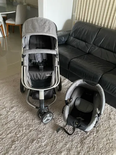 Carrinho de Bebê - safety 3 em 1- Prata