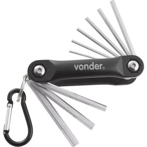 JOGO DE CHAVE ALLEN VONDER 5/64 A 1/4POL C/9PCS CA564 CRV