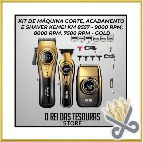 Máquina de corte, acabamento e shaver kit 
