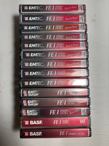 Lote fitas cassete Basf Emtec 90 (14 un)