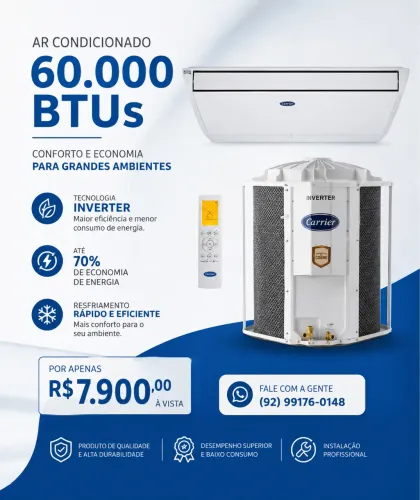 Ar condicionado de 60 Btus