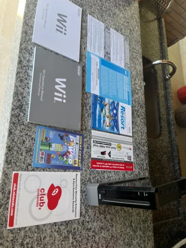 Wii black 512gb completo com acessórios 