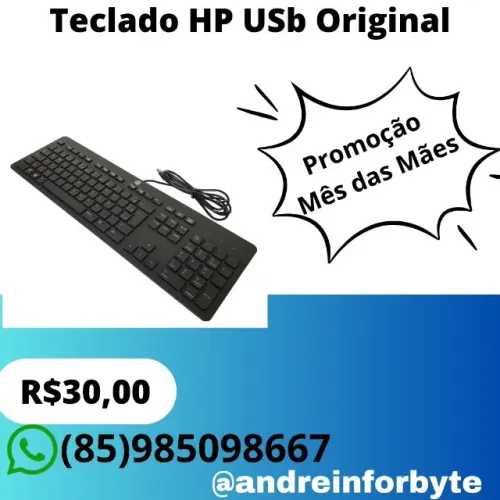 Promoção Mês das Mães Teclado USB Hp Original Semi novo 