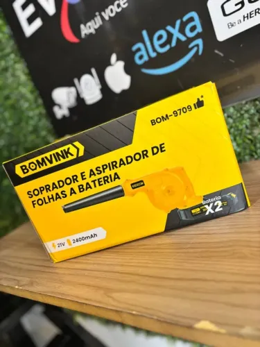 Soprador e Aspirador de Folhas a Bateria Recarregável BOM-9709 BOMVINK