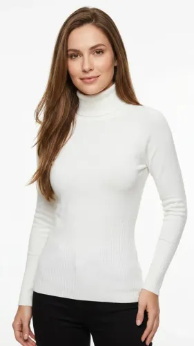 Blusa gola alta lã