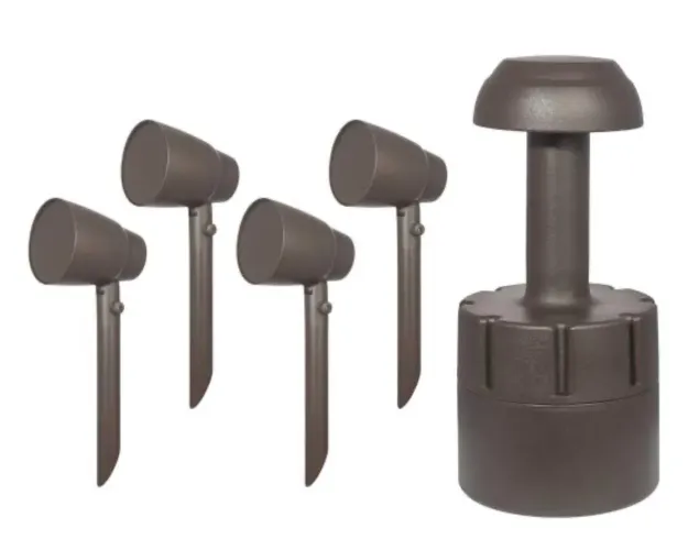 Kit 4 Caixas Acústicas e Subwoofer Enterrar Jardim Proficient Audio PAS-4.1-BU Protege
