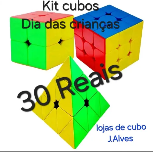 Cubo mágico kit promoção dia das crianças 30reias