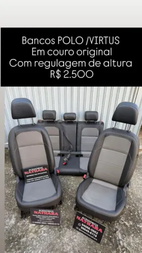 Bancos polo / virtus couro original 