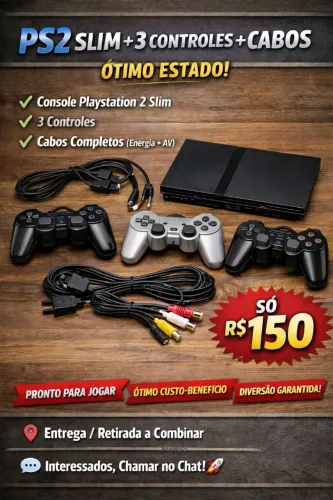 PlayStation 2 (PS2) - Completo | Ótimo Estado | R$ 150