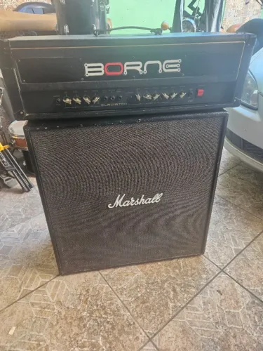 Amplificador de Guitarra Borne Gladiator 2500 + Gabinete Marshall Code 4x12