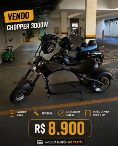 Moto/scooter elétrica 3000w chopper 