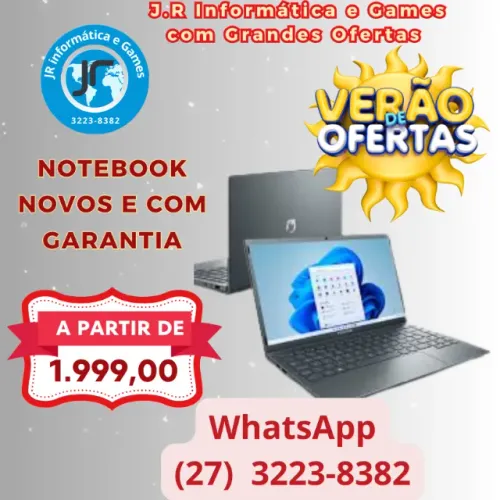 Notebook Novo a partir de R$ 1.999,00, Confira