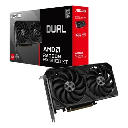 RX 9060 XT, 16GB, ASUS DUAL - LOJA CONCEITUADA