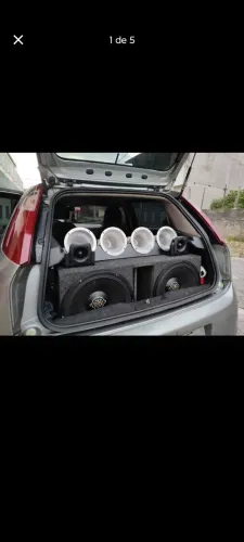 Som automotivo completo módulo bateria processador de áudio e fonte