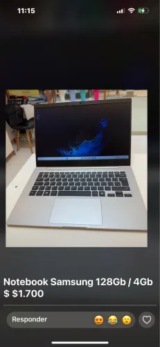 Notebook Samsung 128gb