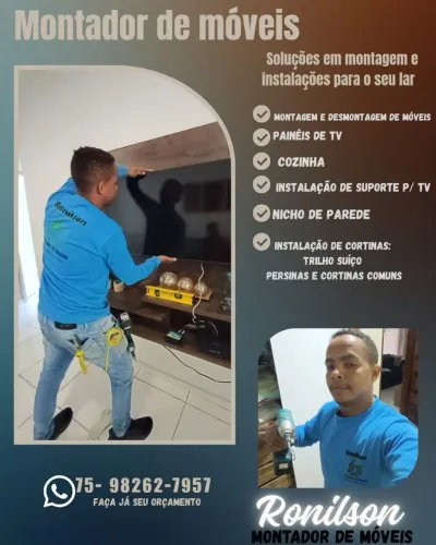 Montador de móveis / Montagem de móveis / Armador de móveis