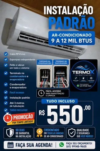 Instalação/manutenção/Limpeza do seu ar!