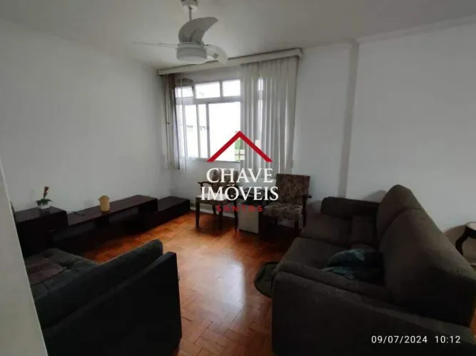 Apartamento para alugar, 134 m² por R$ 5.000,02/mês - Embaré - Santos/SP