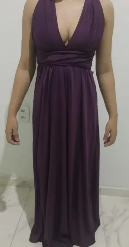 Vestido londo cor Roxo para festa
