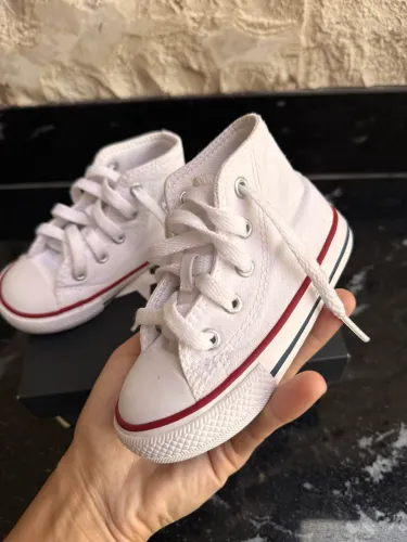 Chuck Taylor All Star Canvas Criança Cano Alto Branco