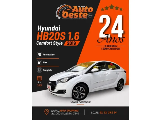 Hyundai HB20S Style 1.6 Flex 16V Aut. 2019