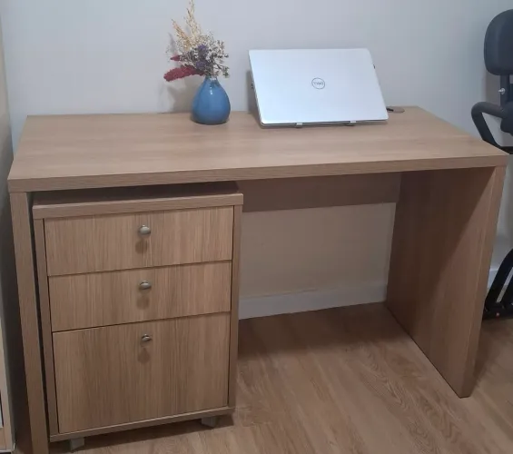 Escrivaninha Para Home Office / Estudo em MDF Reforçado 3cm + Gaveteiro Volante 3 Gavetas
