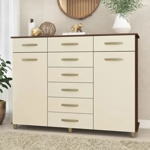 Comoda Malibu Co180 2p 8g C/ Pe - Rustico/champagne
