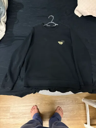 Blusa Emporio Armani Original Preta com Logo Bordado