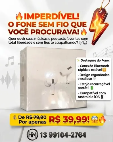 Fone bluetooth