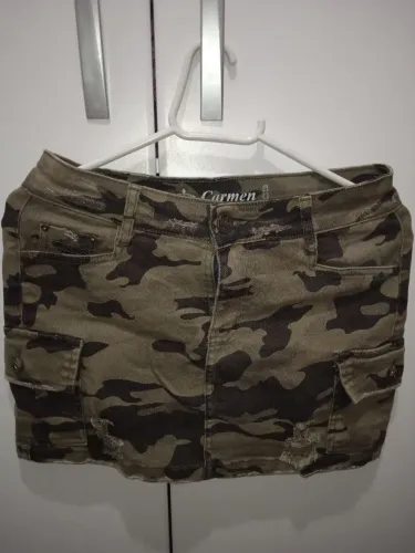 Saia vintage estampa militar (38)