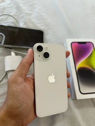 Iphone 14 Branco, Tudo ok, Sem marcas, na Caixa