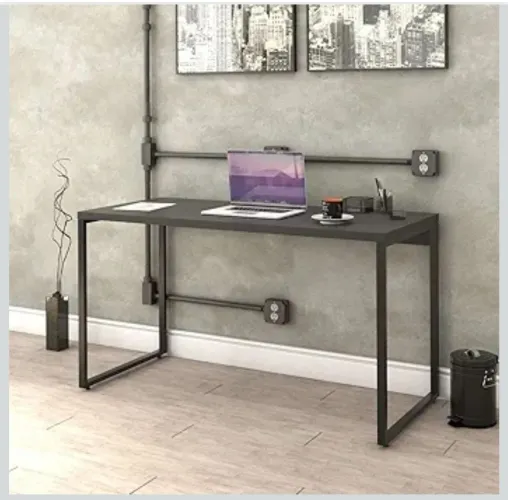 Mesa Escrivaninha Industrial 135cm Trevalla - (Preta caixa lacrada)