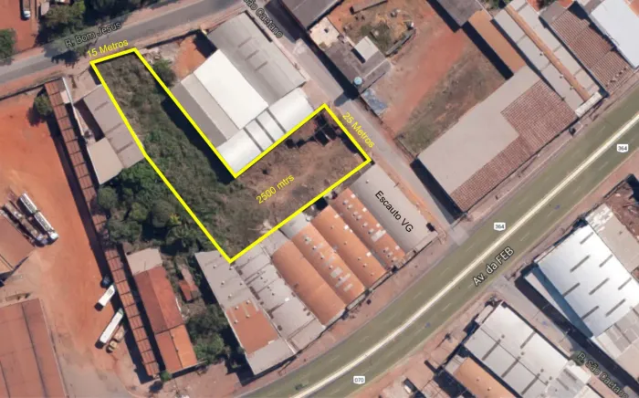 Terreno murado prox Av Feb 2500m2 há 100m do aeroporto