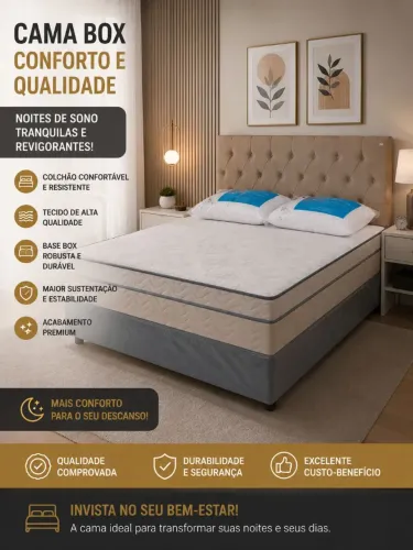 Unibox Casal Molas Ensacadas Gladiador Plus-Frete Grátis!!!