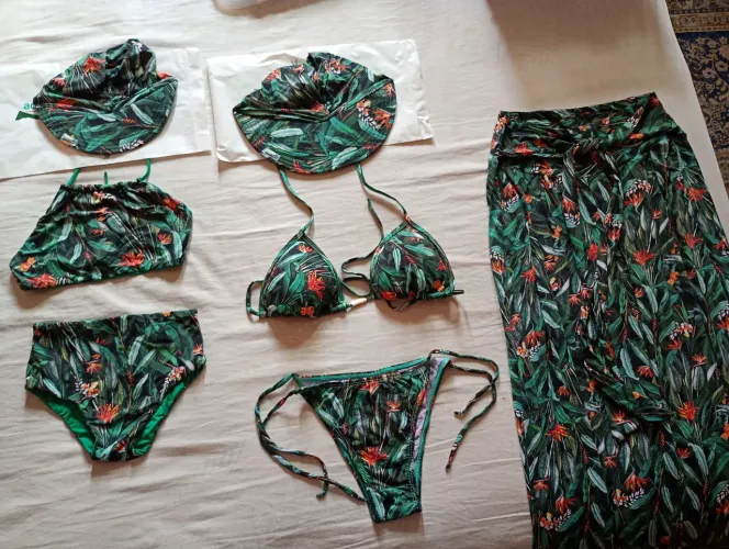 Kit biquínis mãe e filha estampado Acquagym