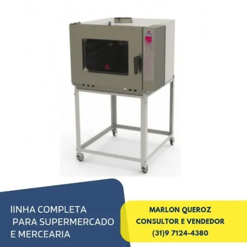 Forno Turbo 5 Esteiras Progas a Gás Bivolt