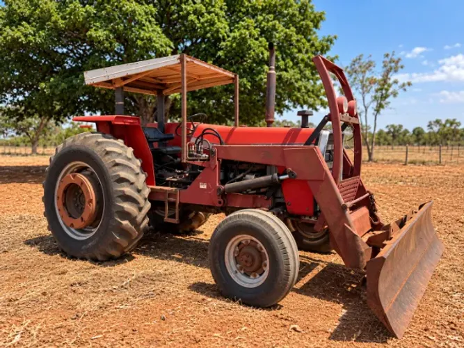 OPORTUNIDADE - TRATOR MASSEY FERGUSON 290 - COM LÂMINA E COMANDO HIDRAULICO