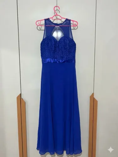 Vestido de Festa Longo Madrinha / Formatura ? Azul Royal (Tamanho P)