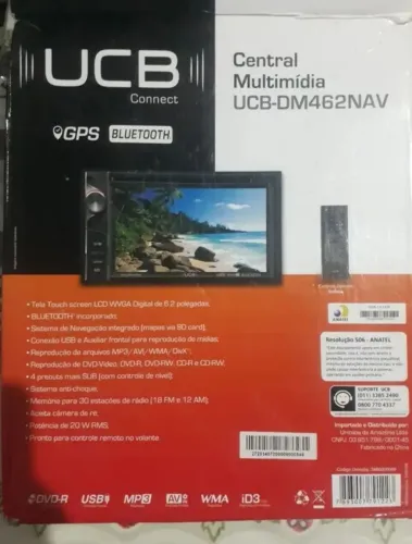 Multimídia UCB-DM462NAV e câmera de ré 
