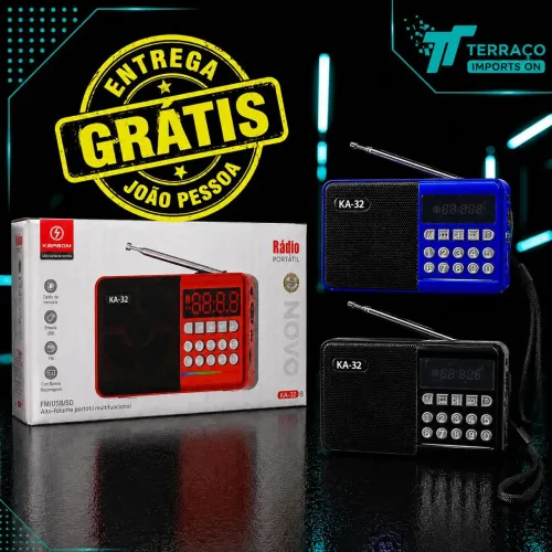 RÁDIO PORTÁTIL KAPBOM KA-32
