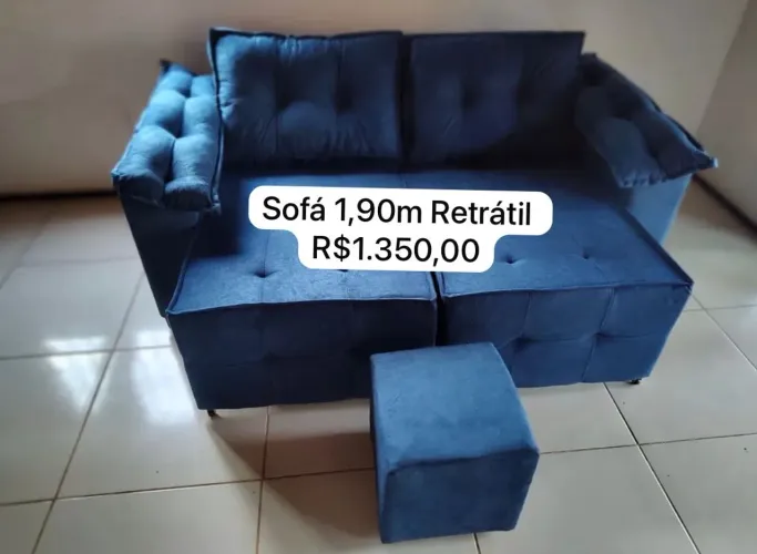 Sofá Retrátil 1,90 Várias Cores