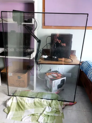VIDRO DE AQUÁRIO 1,22 X 1,42 X 1,5 - termo acústico- para isolamento de som
