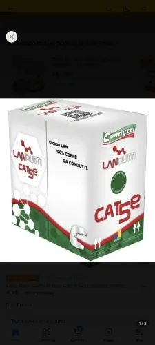 Cabo CAT5E 100% Cobre