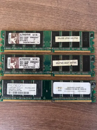 Pentes de memória DDR1 512mb e de 1gb - 03 de cada - Powermac 2000 2001 2002