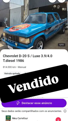 Chevrolet D-20 S / Luxe 3.9/4.0 T.diesel 1986