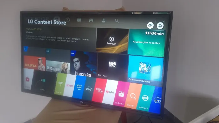 Smartv tv LG 43 4k wi-fi Netflix YouTube Globo play Disney Spotify