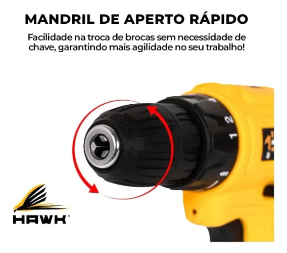 Furadeira e Parafusadeira Portátil Bivolt com Bateria de Lítio Pronta Entrega