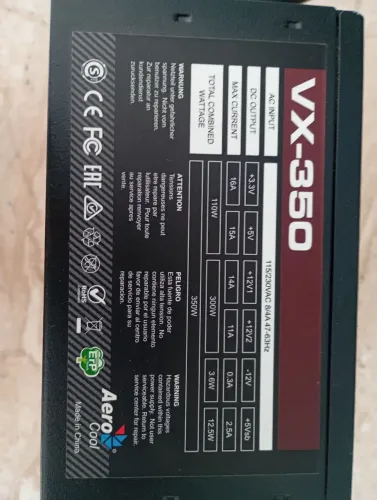 Fonte 350w VX-350 AeroCool
