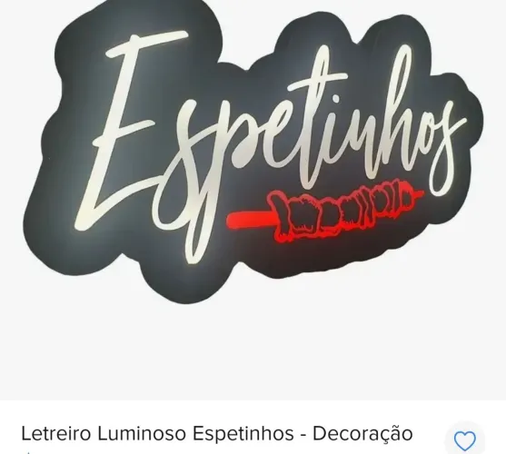 Luminoso espetinhos para seu comércio!